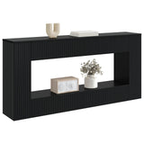 Console Table Striped Black 155 x 29 x 74 cm Engineered Wood 899887