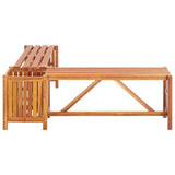 Garden Corner Bench with Planter 117x117x40cm Solid Acacia Wood 46345