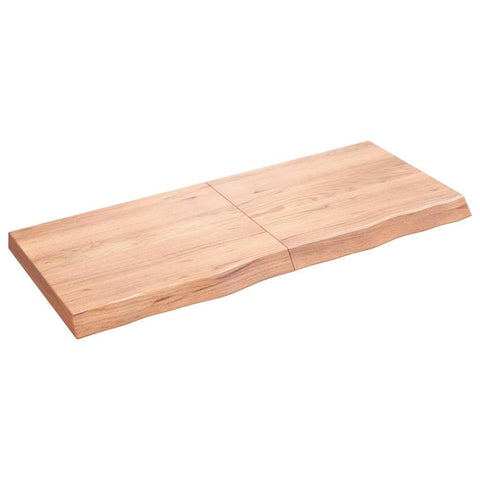 Table Top Light Brown 120x50x cm Treated Solid Wood Oak 3156374