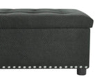Square Storage Ottoman, Small Space Furniture, Home Decor.Dark Grey W5770P503280