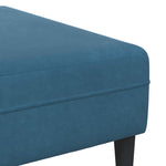 Velvet Sofa with Cushion 3 pcs Blue 208 cm Velvet 3335171