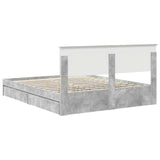 Storage Bed Concrete Grey 160 x 200 cm Engineered Wood 3410780