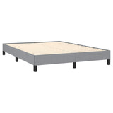 Bed Frame without Mattress Light Grey 137x190 cm Full Fabric 346758