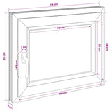 Basement Window RISOR 65 x 55 cm PVC and Glass 42047840