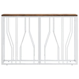 Console Table Stainless Steel and Solid Wood Reclaimed 350029