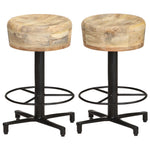 ZNTS Bar Stools 2 pcs 52 cm Solid Mango Wood 321963