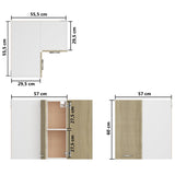 Hanging Corner Cabinet Lyon Sonoma Oak 57x57x60 cm Engineered Wood 806393