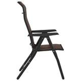 Folding Garden Chairs 2 pcs Brown Poly Rattan 4007138