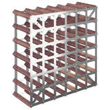 ZNTS Wine Rack for 42 Bottles Brown Solid Wood Pine 340893