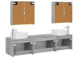 Bathroom Cabinet Set 5 pcs Grey Sonoma Engineered Wood 3406572