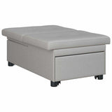 Sofa Bed Grey 194 x 50 x 82 cm Plywood 42008591