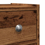 Narrow Bathroom Cupboard with Wheels Old Wood Engineered Wood 855293