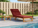 Sunlounger Cushion GEMERT 100% Polyester Wine Red 947542