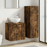 Bathroom Furniture Set 2 pcs Smoked Oak 33 x 34.5 x 100 cm 3406118