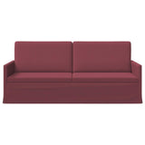 3 Seater Sofa Wine Red 190 x 81 x 82 cm Fabric 42041109