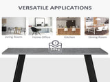 Dining Table, Contemporary Rectangle Kitchen Table with Metal Legs and Spacious Tabletop for Dining T3398P330450