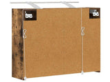 Bathroom Mirror Cabinet Smoked Oak 63.5 x 16 x 62.5 cm 889163