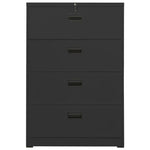 ZNTS Filing Cabinet Anthracite 90x46x134 cm Steel 336297