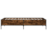 Bed Frame without Mattress Smoked Oak 100x200 cm 844963