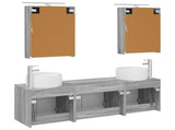 Bathroom Cabinet Set 5 pcs Grey Sonoma Engineered Wood 3406516