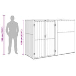 Garden Tool Shed Brown 225x89x161 cm Galvanised Steel 316216