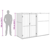 Garden Tool Shed Brown 225x89x161 cm Galvanised Steel 316216