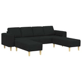 Sofa Set 3 pcs Black Fabric 3335114