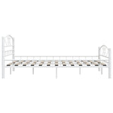 Bed Frame with Headboard White 160x200 cm Metal 285304