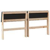 Upholstered Headboard Dark Grey 160 cm Solid Pine Wood 879220