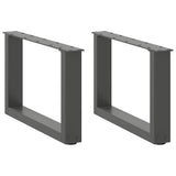 Coffee Table Legs U-Shaped 2 pcs Anthracite 50x cm Steel 4013138