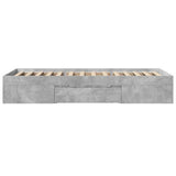 Bed Frame without Mattress Concrete Grey 100x200cm Engineered Wood 3295488