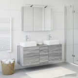 Bathroom Furniture Set 4 pcs Grey Sonoma 3406820