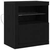 LED Sideboard Black 60.5 x 37 x 67 cm Engineered Wood 863014