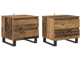 Bedside Cabinet 2 pcs Old Wood 40 x 35 x 50 cm Engineered Wood 881915