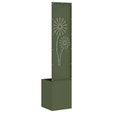 Garden Privacy Screen Olive green 32 x 150 cm Cold-rolled steel 876388