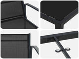 Outdoor Furniture Set 7 pcs Black and Anthracite Textilene 3422883