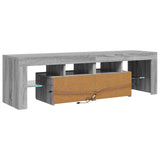 TV Cabinet with LED Lights Grey Sonoma 140x36.5x40 cm 822642