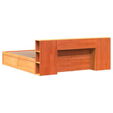 Bed Frame without Mattress Wax Brown 180x200 cm Super King Solid Wood Pine 3323409