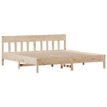 ZNTS Bookcase Bed without Mattress 180x200 cm Super King Solid Wood Pine 3323173