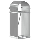 Log Holder Light Grey 40x45x100 cm Galvanised Steel 364547