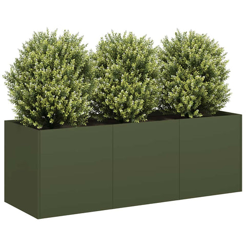 ZNTS Planter Olive Green 120x40x40 cm Cold-rolled Steel 860678