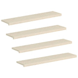 Stair Tread 4 pcs 120 x 30 x 2 cm White Solid Oak Wood 3449320