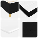 Box Spring Bed with Headboard Black 200 x 200 cm Fabric 3339646