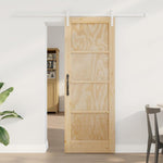 Sliding Door Manual Natural and white 73.5 x 198.5 cm 3333242