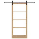 Sliding Door ORKDAL Natural and Black 93 x 211 cm 3331841