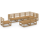 8 Piece Garden Lounge Set Honey Brown Solid Pinewood 3075627