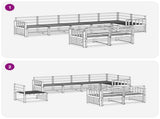 Outdoor Sofa Set 8 pcs Natural Solid Acacia Wood 3373649