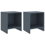 Bedside Cabinets 2 pcs Light Grey 35x30x40 cm Solid Pinewood 322243