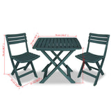 Garden Furniture Set Green Plastic Small Foldable Bistro Set 43582