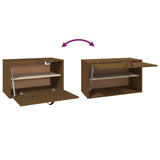 ZNTS Wall Cabinet Honey Brown 60x30x35 cm Solid Wood Pine 818353